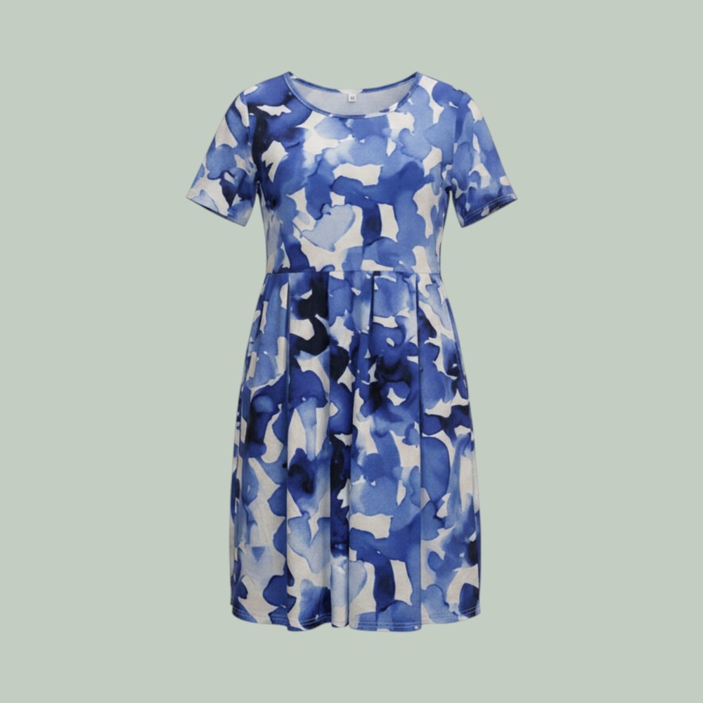 Unbranded Casual Dress 2XL Blue Watercolor Comfy Vacation Loungewear Parks‎ Fits